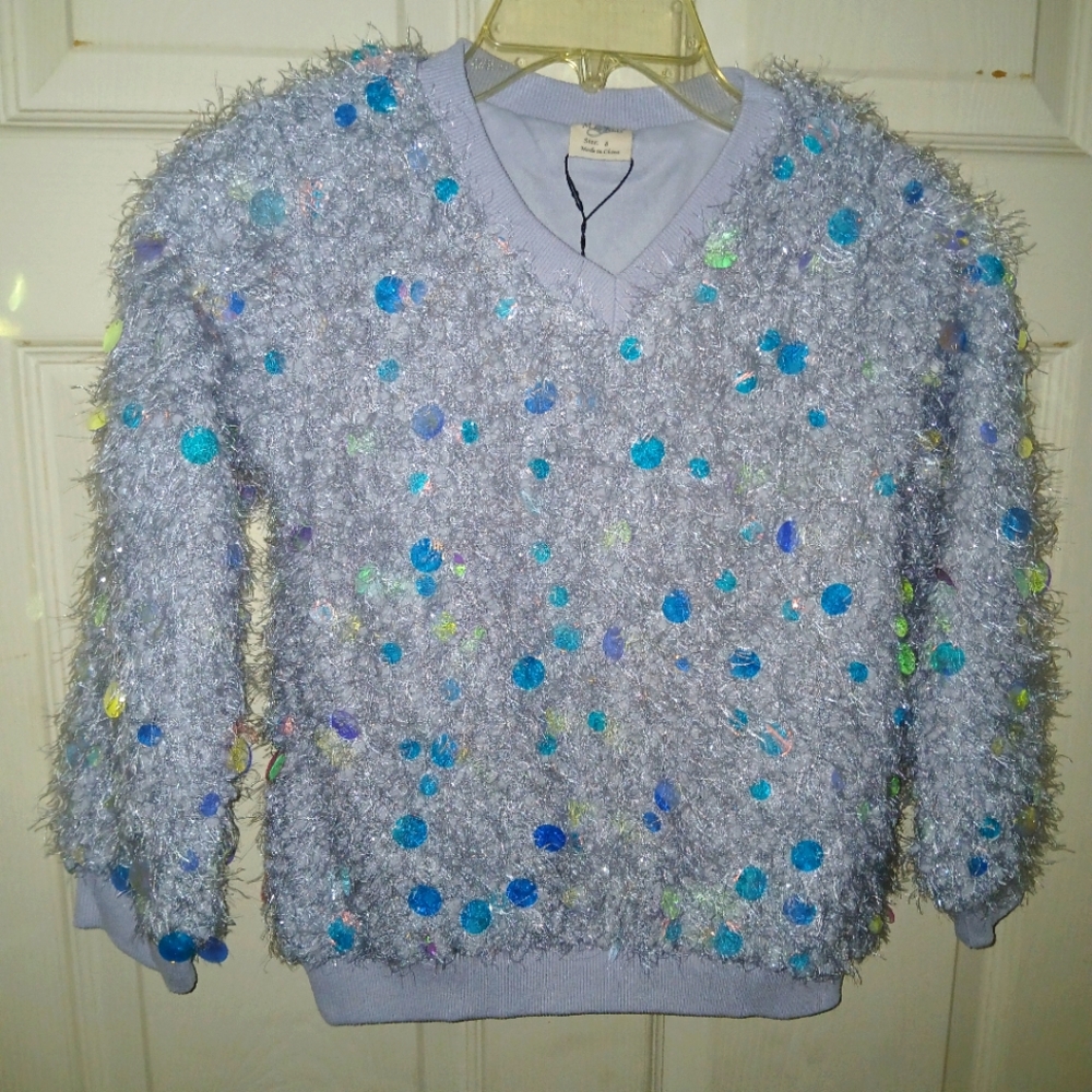 M.L. Kids Colorful Fuzzy Sweater 8
